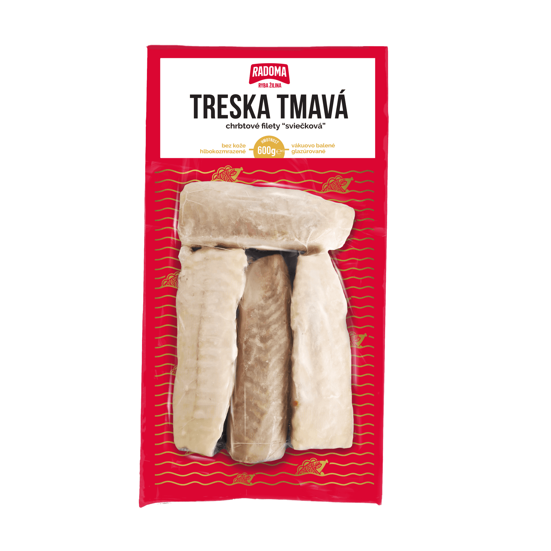 Treska tmavá chrbtové filety 600g