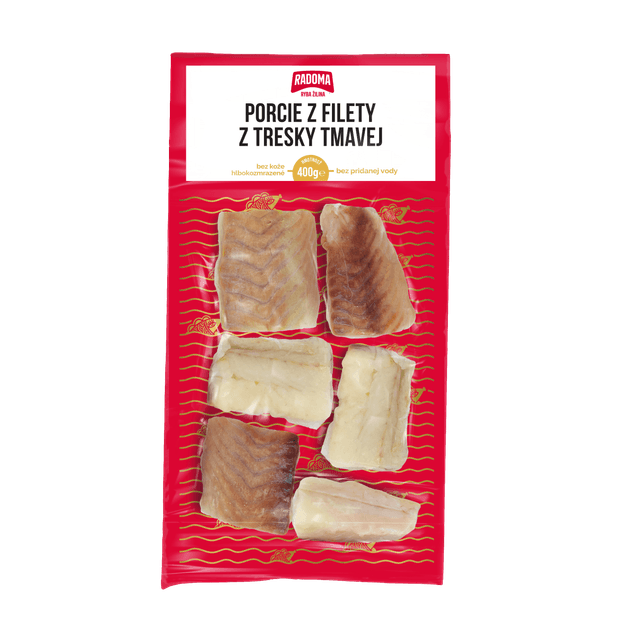 Porcie z filety z tresky tmavej 400g