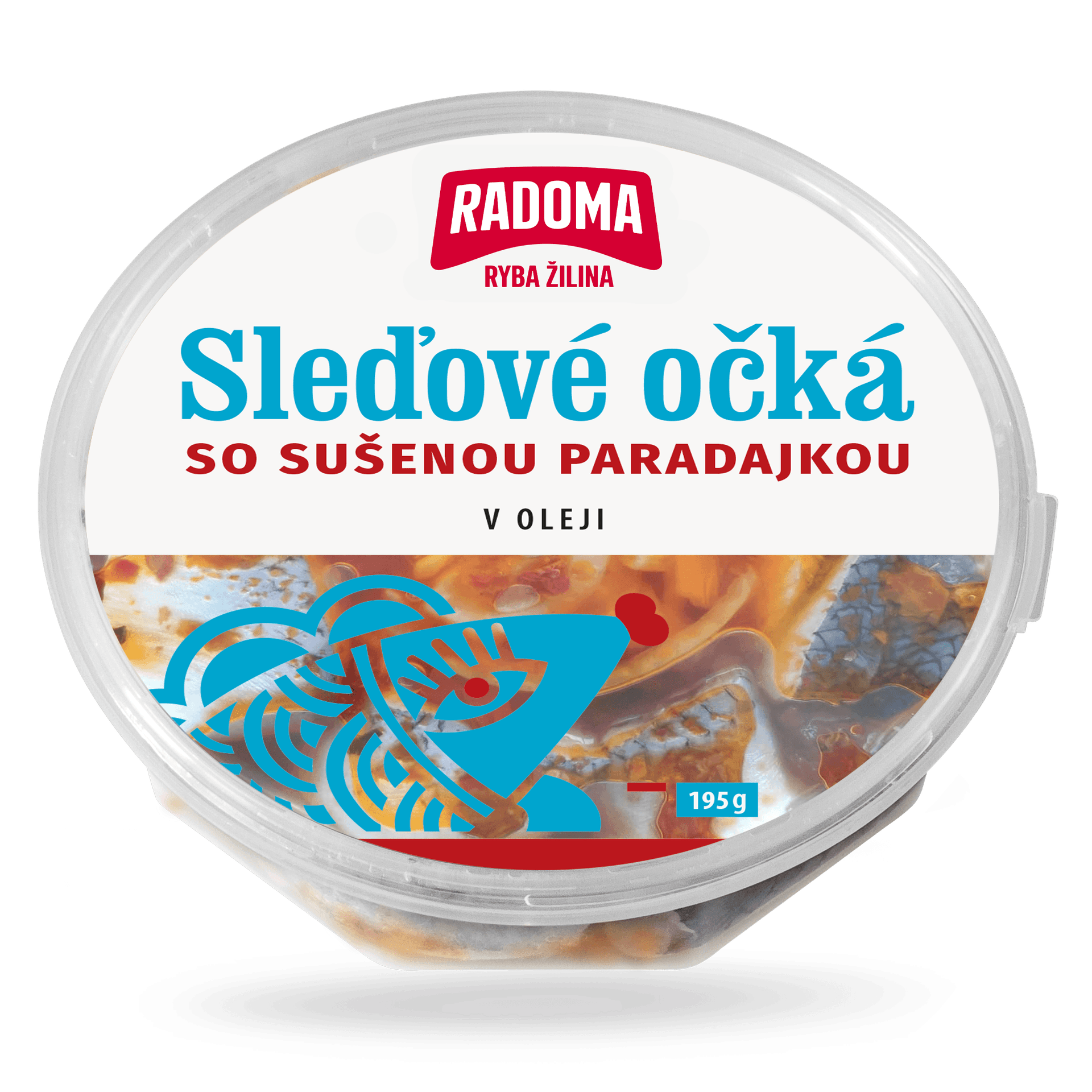 Sleďové očká v oleji so sušenou paradajkou 195g