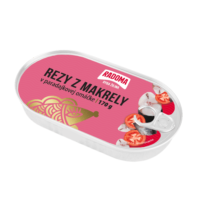 Rezy z makrely v paradajkovej omáčke 170g