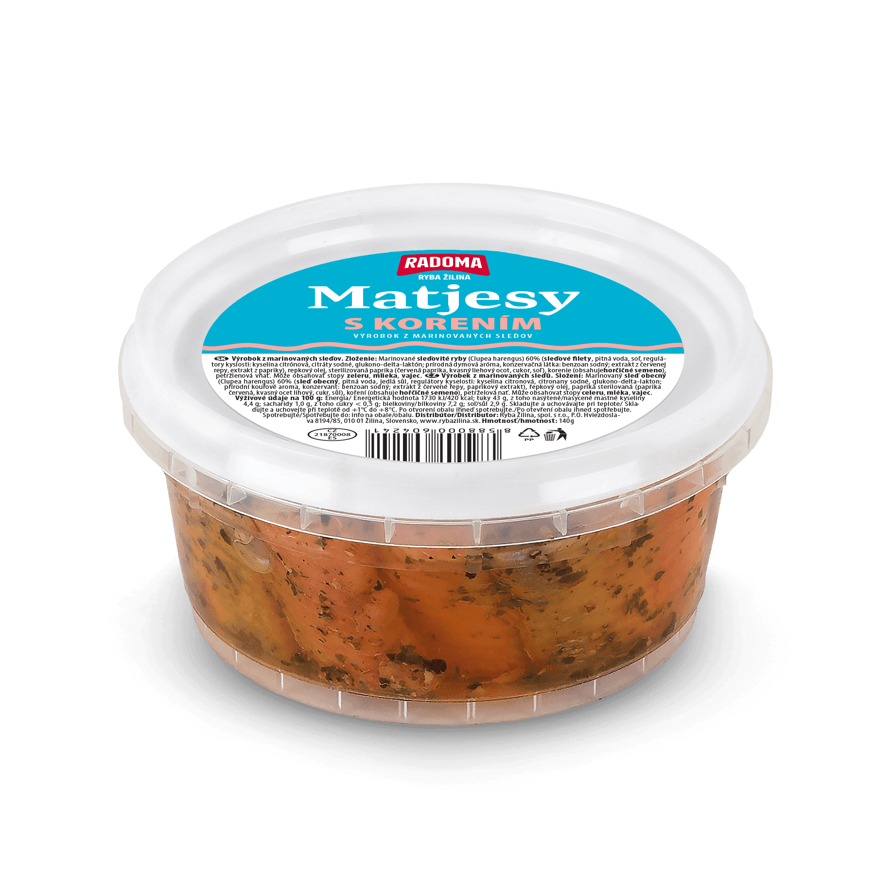Matjesy s korením 140g
