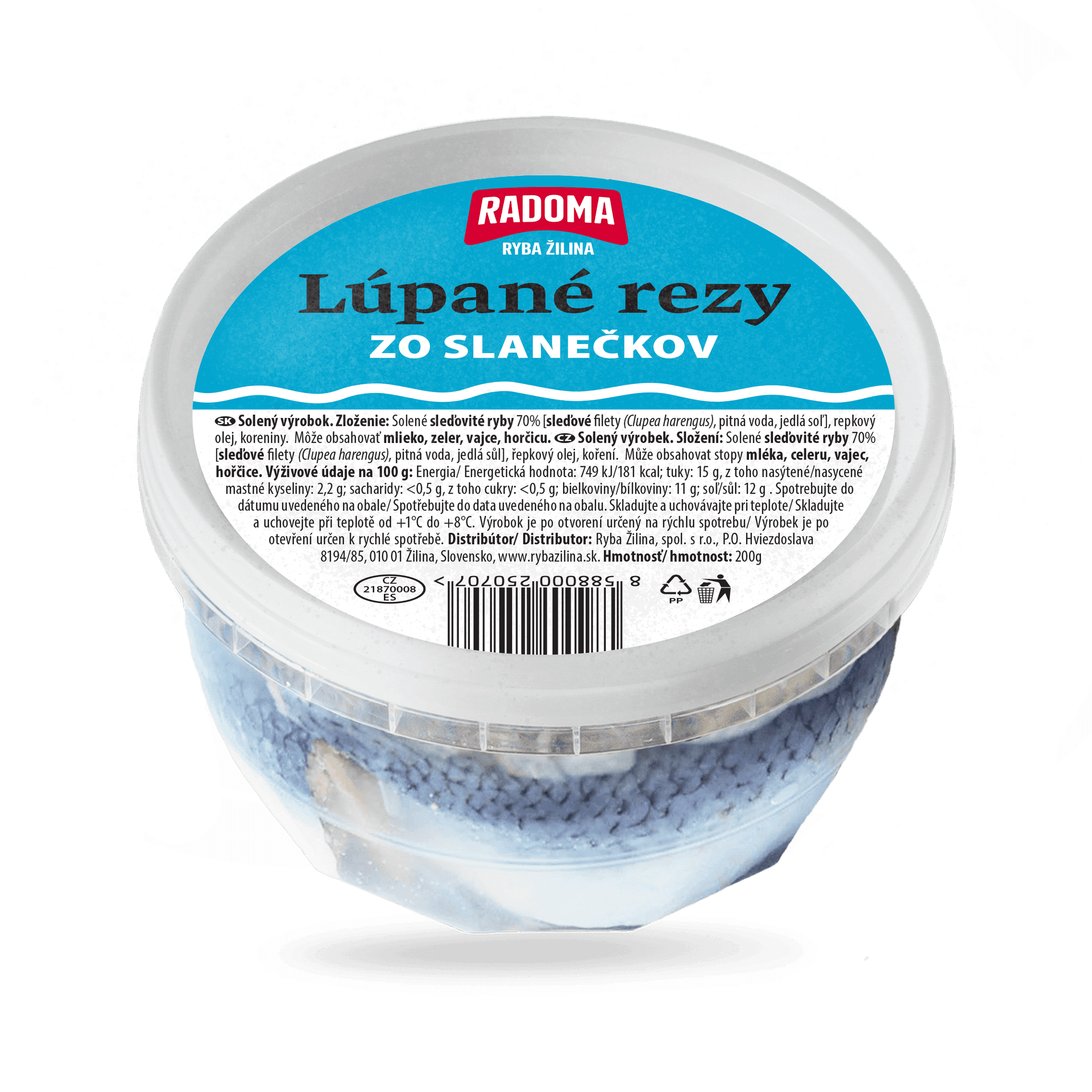 Lúpané rezy zo slanečkov 200g